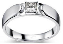 10K Gold Semi Mount Ring Setting Princess SQ 5X5mm Men's Ring DHJ
