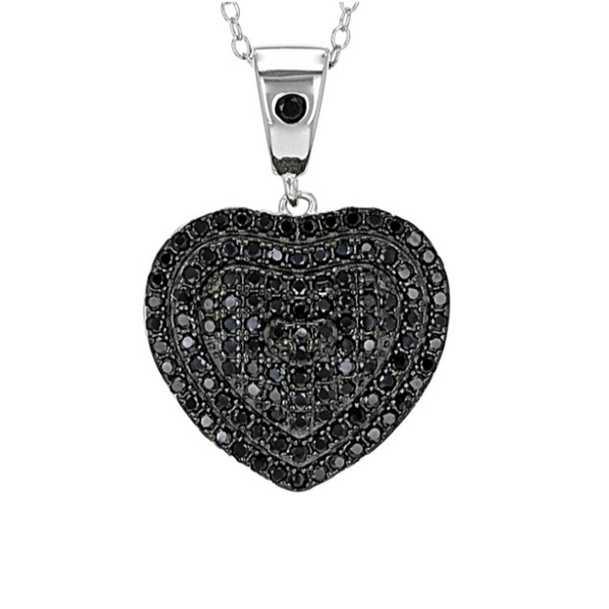 10K Gold Pendant Heart Theme with or Moissanite Moissanite Accent DHJ