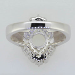18K Gold Semi Mount Ring Setting Round RD 6x6mm PJC7741R Diamond Accent Syzjewelry