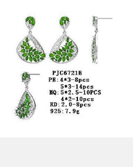 14K Gold Semi Mount Earrings Setting Pear PE 5X3mm Diamond Accent DHJ