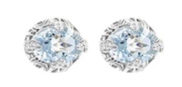 10K Gold Semi Mount Earrings Setting Round RD 6x6mm DHJ