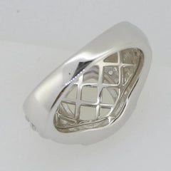 Men's Ring Settings Platinum Ring Mounting Cushion CU 8X8mm Diamond Accent DHJ