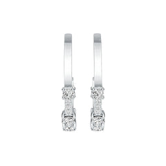 10K Gold Semi Mount Earrings Setting Round RD 4x4mm Moissanite Accent DHJ