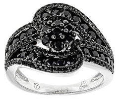 18K Gold Ring Multi-Row with or Moissanite Diamond Accent DHJ