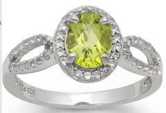 14K Gold Semi Mount Ring Setting Oval OV 8X6mm Diamond Accent DHJ