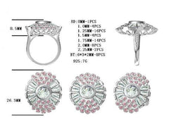 10K Gold Semi Mount Ring Setting Round RD 8x8mm BAG 6X3mm Moissanite Accent DHJ