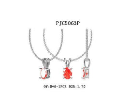 Platinum Semi Mount Pendant Setting Oval OV 8X6mm DHJ