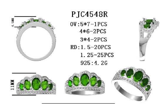 14K Gold Semi Mount Ring Setting Oval OV 7X5mm OV 6X4mm OV 4X3mm Tiara Theme Diamond Accent DHJ