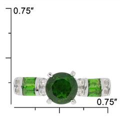 14K Gold Semi Mount Ring Setting Round RD 7x7mm PJC2274R- Diamond Accent Syzjewelry