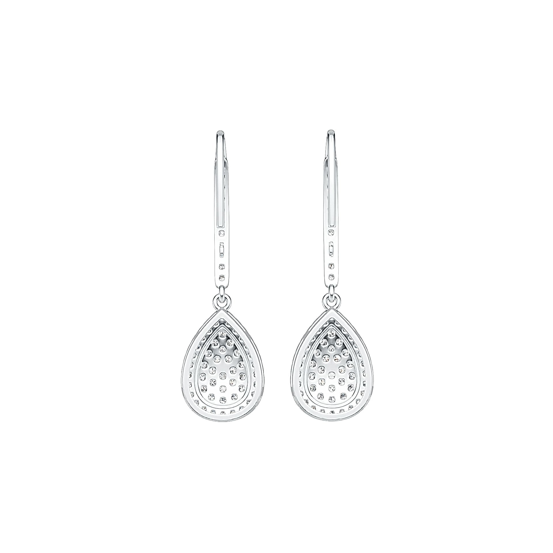 10K Gold Dangling Earrings with White Topaz or Moissanite Moissanite Accent DHJ