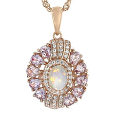 Platinum Semi Mount Pendant Setting Oval OV 7X5mm Diamond Accent DHJ