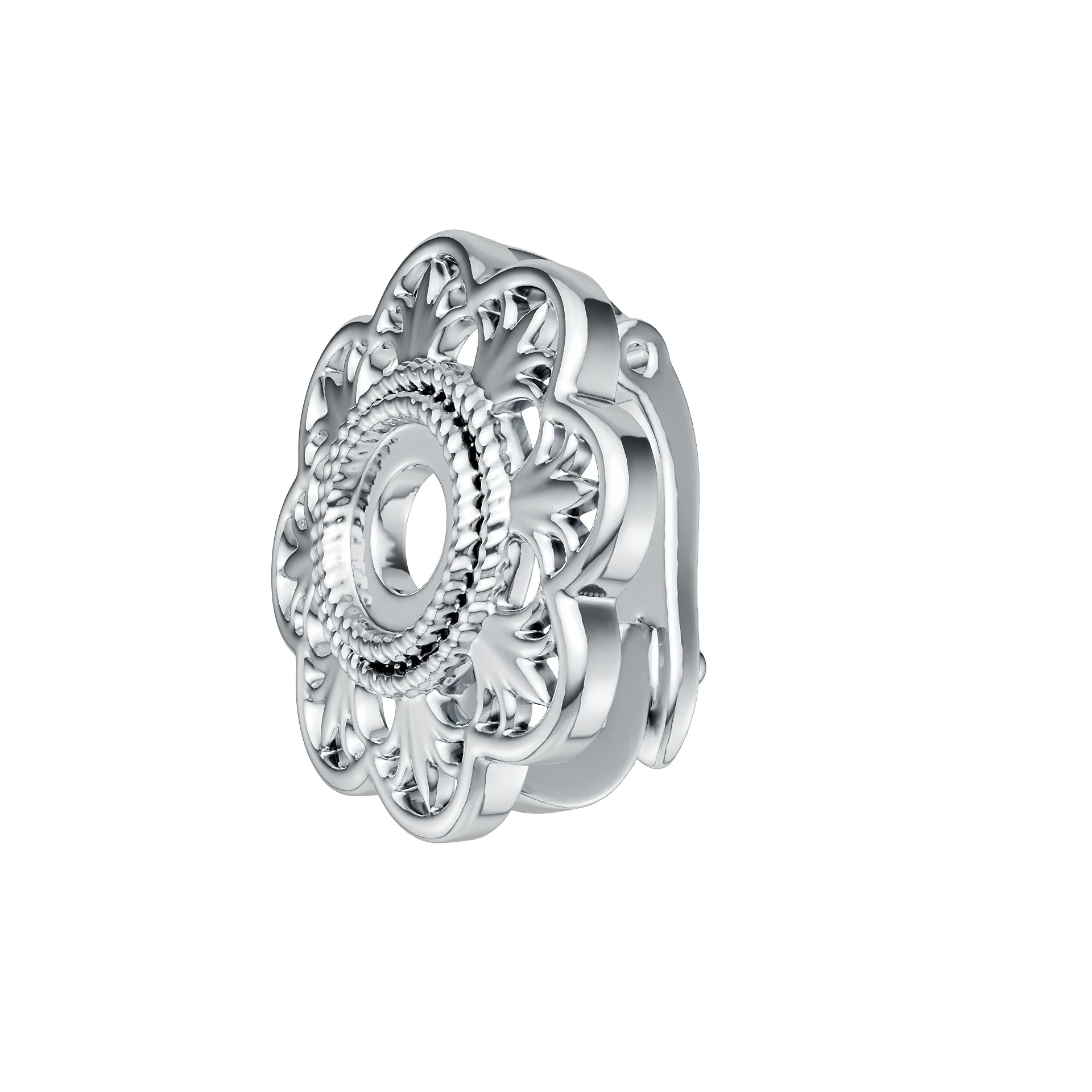 Sterling Silver Semi Mount Pendant Setting Round Rd DHJ