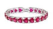 Platinum Bracelet Semi Mount Setting Heart HT 8x8 Tennis Bracelet DHJ