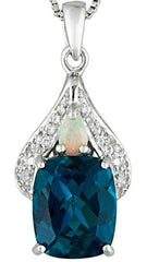 10K Gold Semi Mount Pendant Setting Cushion CU 11X9mm Moissanite Accent DHJ