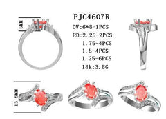 18K Gold Semi Mount Ring Setting Oval OV 8X6mm Diamond Accent DHJ