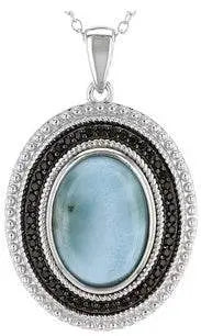18K Gold Semi Mount Pendant Setting Oval OV 14X10mm Cabochon Diamond Accent DHJ