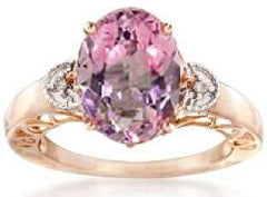 18K Gold Semi Mount Ring Setting Oval OV 10X8mm Diamond Accent DHJ
