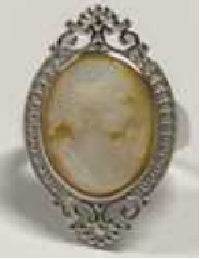 18K Gold Semi Mount Ring Setting Oval OV 16X12mm Cabochon DHJ