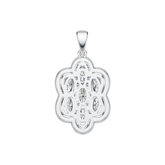 14K Gold Semi Mount Pendant Setting Oval OV 6X4mm Diamond Accent DHJ
