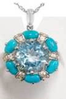 14K Gold Semi Mount Pendant Setting Round RD 10x10mm OV Cabochon 5X4mm Diamond Accent DHJ