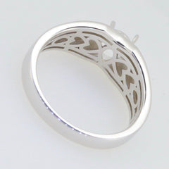 Men's 18K Gold Semi Mount Ring Setting Oval OV 8x6mm White Topa Diamond Accent Syzjewelry