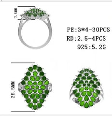 18K Gold Semi Mount Ring Setting Pear PE 4X3mm Diamond Accent DHJ