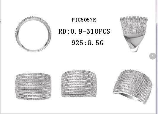 Platinum Semi Mount Ring Setting Round RD 0.9mm Diamond Accent DHJ