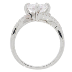 14K Gold Semi Mount Ring Setting Pear PE 12X8mm Bypass Split Shank Diamond Accent Syzjewelry