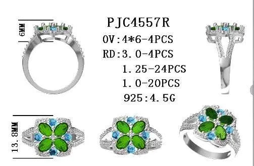 10K Gold Semi Mount Ring Setting Oval OV 6X4mm with White Topaz Moissanite Accent DHJ