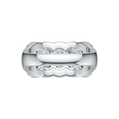 Platinum Semi Mount Ring Setting Oval OV 4X3mm Diamond Accent DHJ