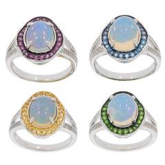 Platinum Semi Mount Ring Setting Cabochon Oval OV 10X8mm Diamond Accent Syzjewelry