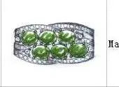 Platinum Semi Mount Ring Setting Oval OV 5X4mm Diamond Accent DHJ