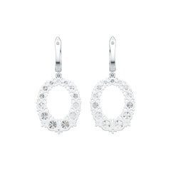 10K Gold Semi Mount Earrings Setting Round RD 5x5mm RD 4X4mm RD 3.5mm Moissanite Accent DHJ