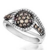 14K Gold Ring with or Moissanite Halo Split Shank Diamond Accent DHJ