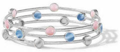 3 Pc Set 18K Gold Semi Mount Bracelet Setting Round RD 6x6mm Cabochon Bangle Bezel Set 7" DHJ