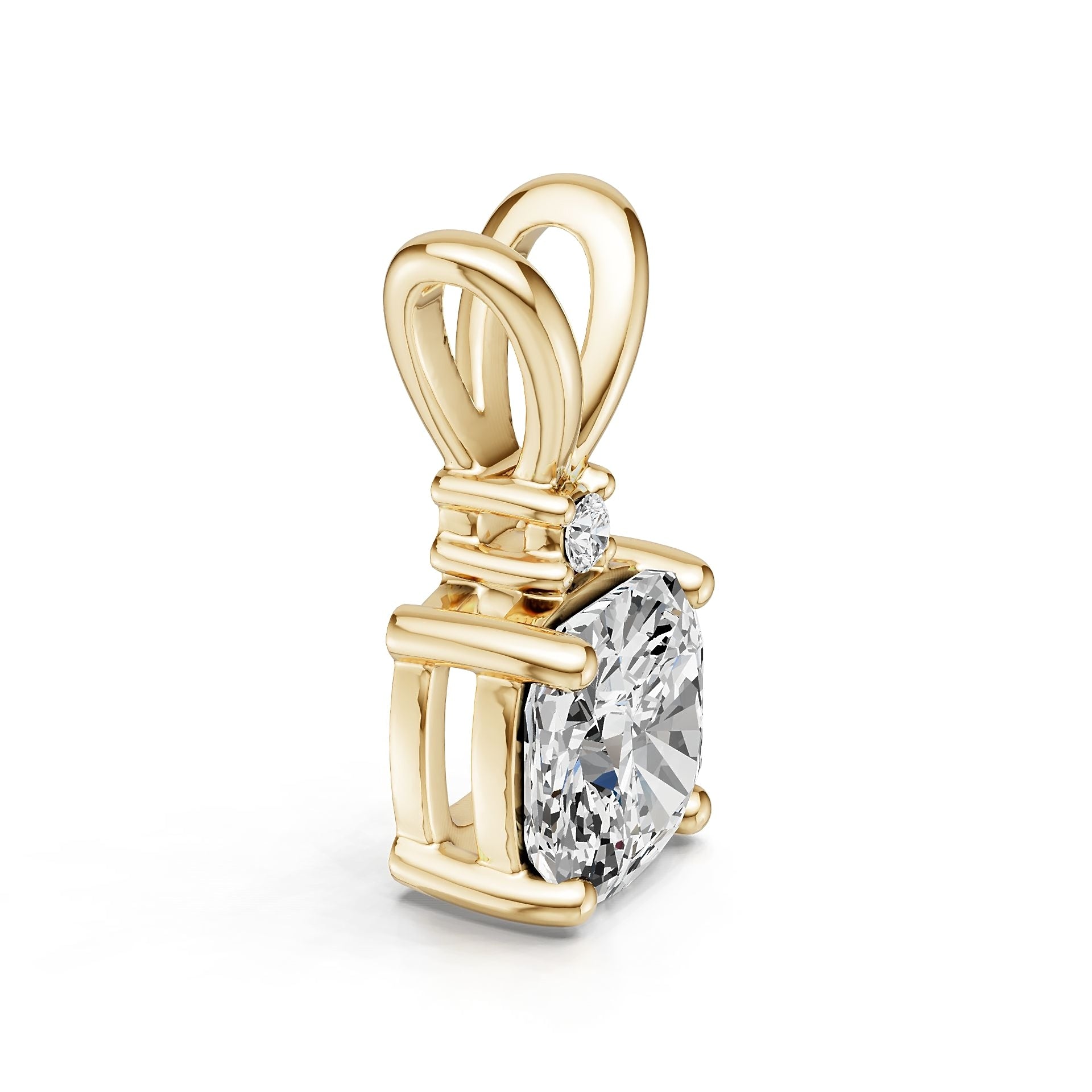 Sterling Silver Semi Mount Pendant Setting Cushion Cu 6x6mm Syz Jewelry