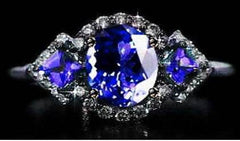 18K Gold Semi Mount Ring Setting Oval OV 7X5mm Diamond Accent DHJ