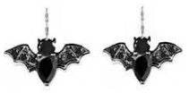 14K Gold Semi Mount Earrings Setting Pear PE 7X5mm RD 5X5mm Bat Theme Diamond Accent DHJ
