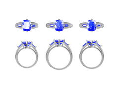 14K Gold Semi Mount Ring Setting Cushion CU 10X8mm Diamond Accent DHJ