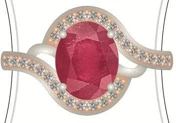 18K Gold Semi Mount Ring Setting Oval OV 9x7mm Diamond Accent DHJ