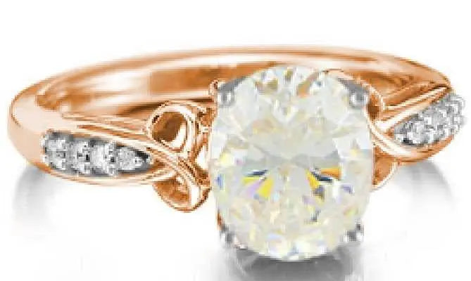 14K Gold Semi Mount Ring Setting Oval OV 9X7mm Solitaire with White Topaz Diamond Accent DHJ