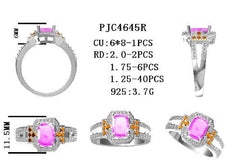 14K Gold Semi Mount Ring Setting Cushion CU 8X6mm Diamond Accent DHJ
