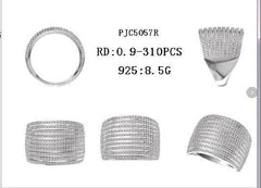 14K Gold Semi Mount Ring Setting Round RD 0.9mm Diamond Accent DHJ