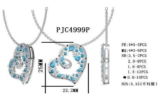 Platinum Semi Mount Pendant Setting Pear PE 4X3mm Diamond Accent DHJ