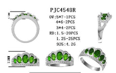 Platinum Semi Mount Ring Setting Oval OV 7X5mm OV 6X4mm OV 4X3mm Tiara Theme Diamond Accent DHJ
