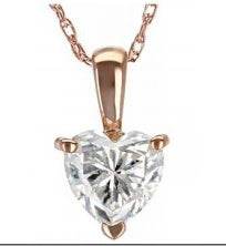 10K Gold Semi Mount Pendant Setting Heart HT 5.5X5.5mm DHJ