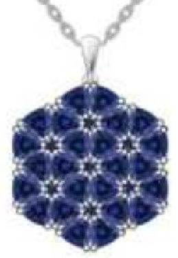 18K Gold Semi Mount Pendant Setting Trillion TR 4X4mm Diamond Accent DHJ