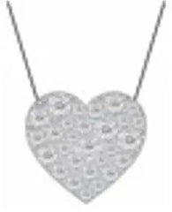 14K Gold Pendant Heart-Shaped with White Topaz or Moissanite Diamond Accent DHJ