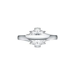 10K Gold Semi Mount Ring Setting Oval OV 4X3mm Bypass Cluster Ring DHJ