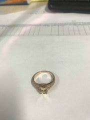14K Gold Semi Mount Ring Setting Oval OV 9x7mm Diamond Accent DHJ